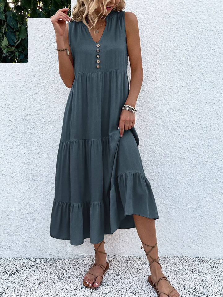 Henriette – Flattering Button Dress for Confidence & Comfort