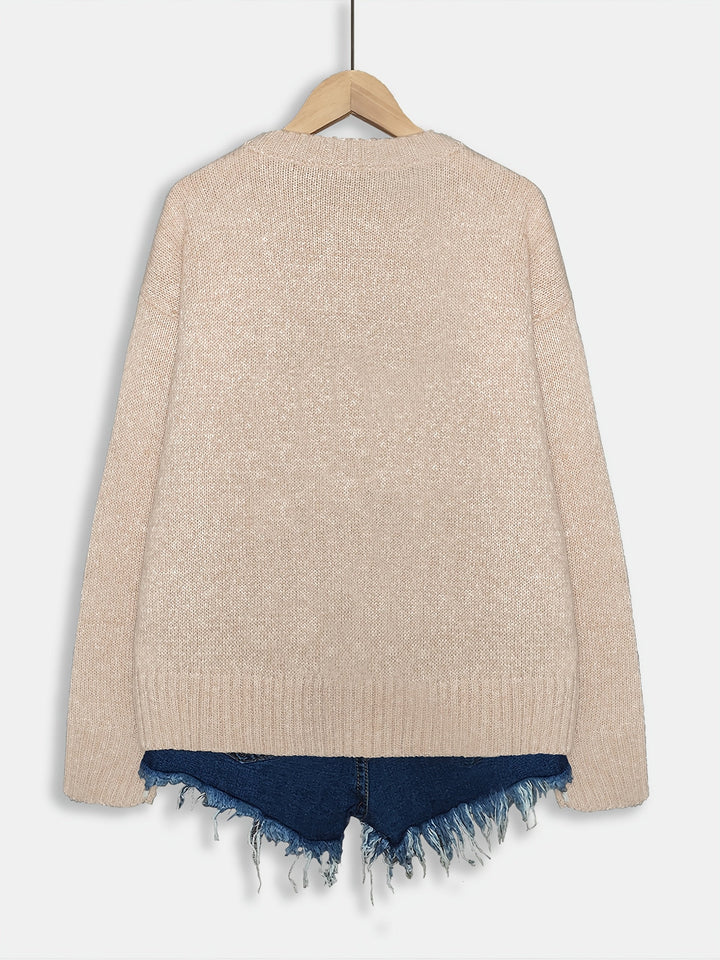 Cheska – Knit Sweater with Cat Design