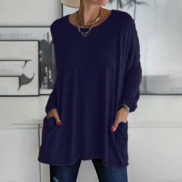 Aelira -Relaxed Long Sleeve Top