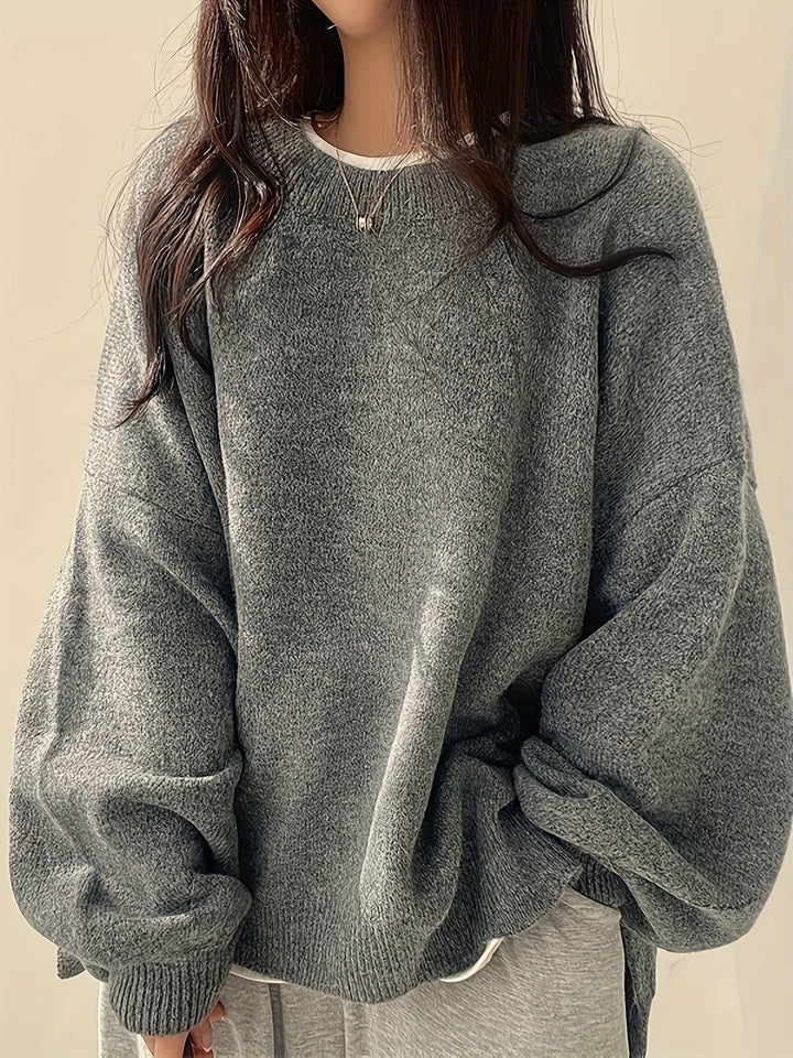 Enisa - Crew Neck Long Sleeve Sweater