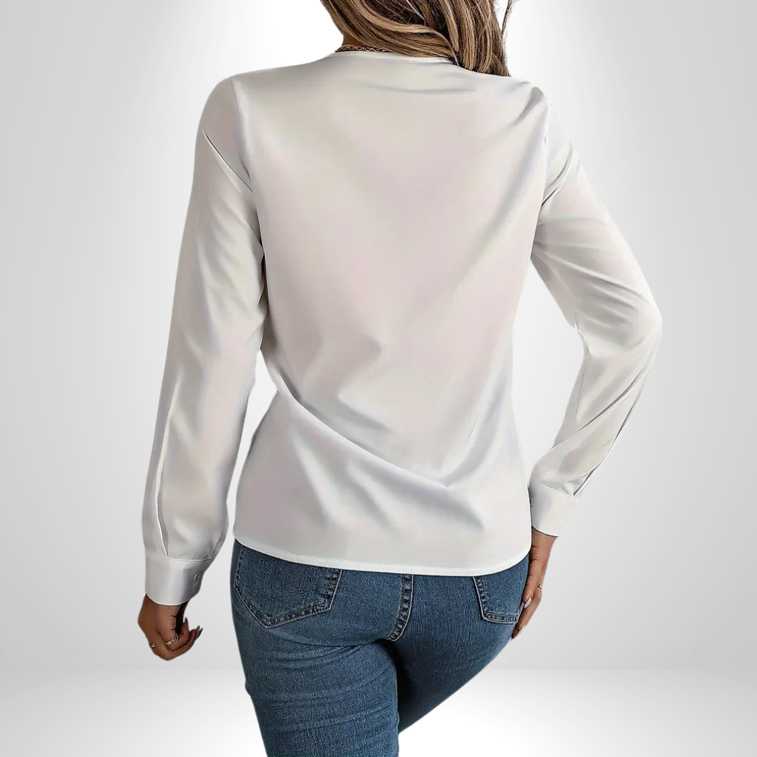 Lizzy – The Elegant V-Neck Blouse