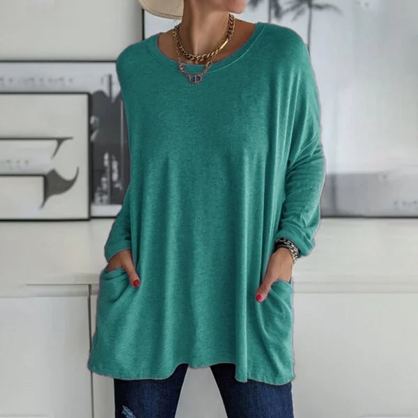 Aelira -Relaxed Long Sleeve Top