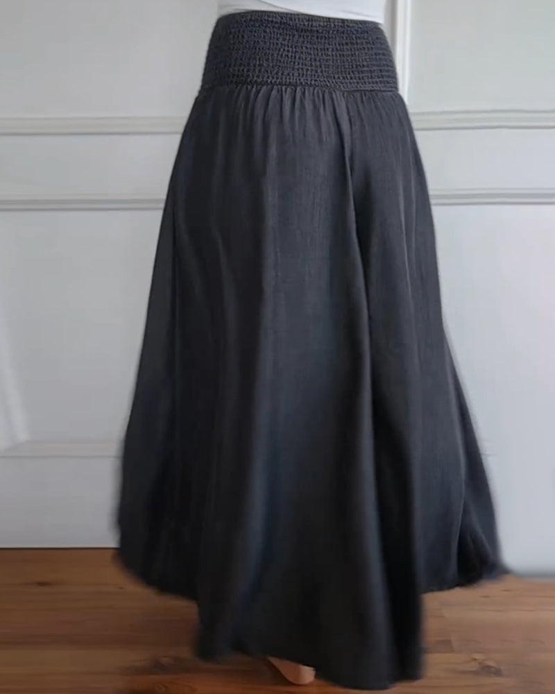 Helen - High Elastic Waist Wide Leg Trouser