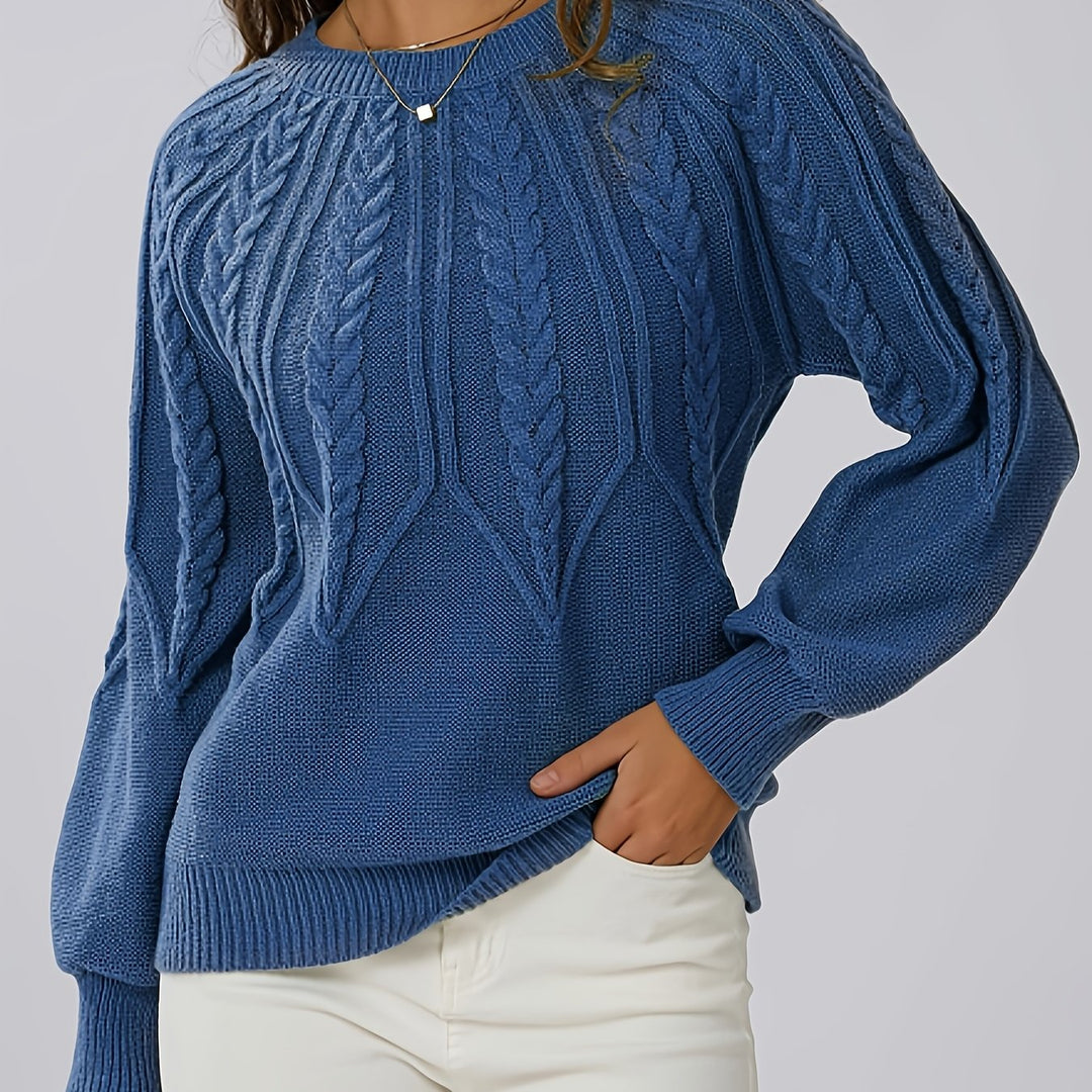 Harper – Cable Knit Crew Neck Sweater
