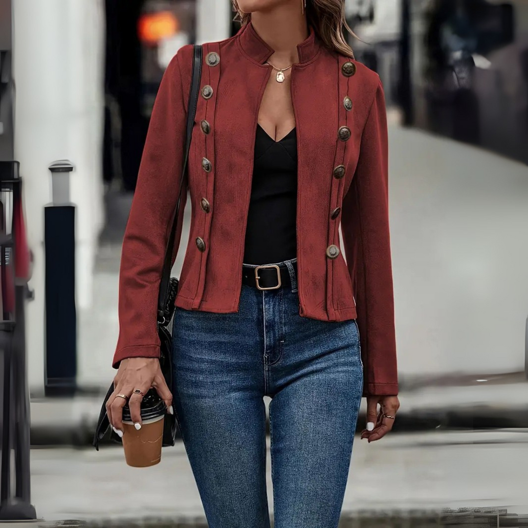TASMIN - Vintage Suede Slim Fit Jacket
