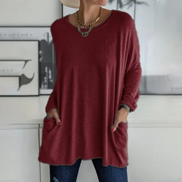Aelira -Relaxed Long Sleeve Top