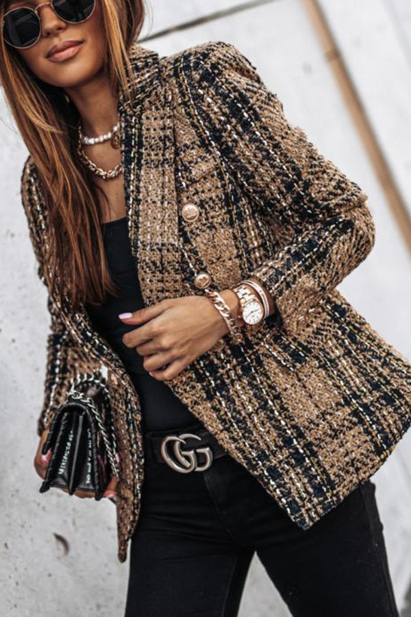 Elise – Timeless Plaid Blazer