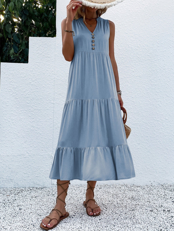 Henriette – Flattering Button Dress for Confidence & Comfort