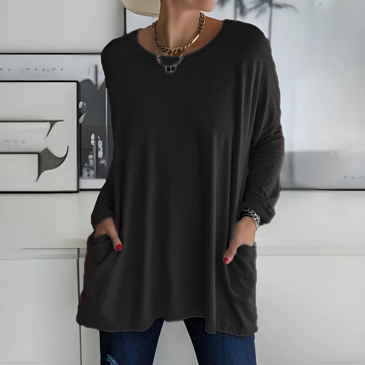 Aelira -Relaxed Long Sleeve Top