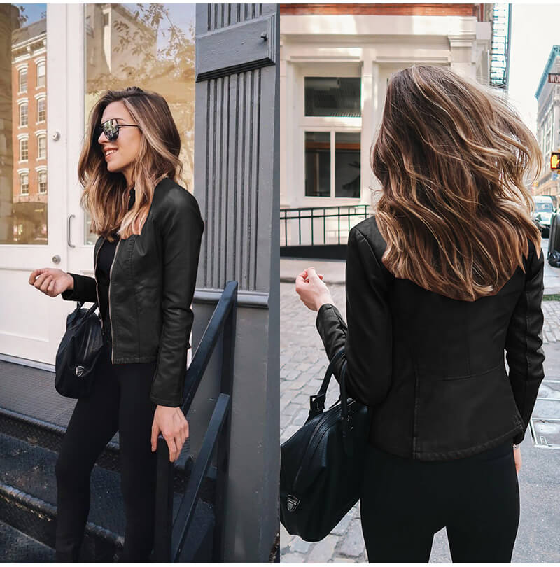 Sophia - Chic Leather Jacket