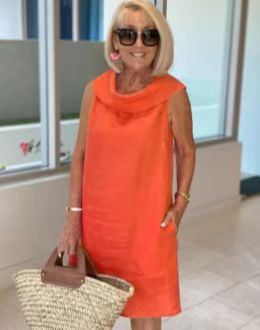 Greta – Draped Neck Shift Dress
