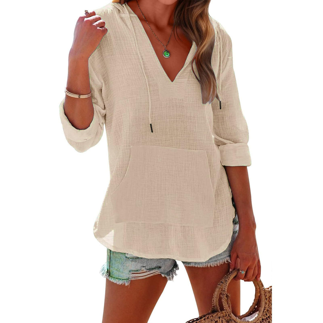 Amara - Cotton-Linen Blend Hooded Sweatshirt