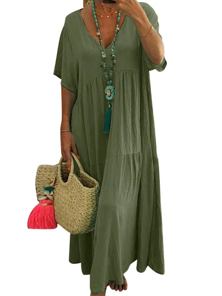 Linnea – Flattering Ruffle Maxi Dress