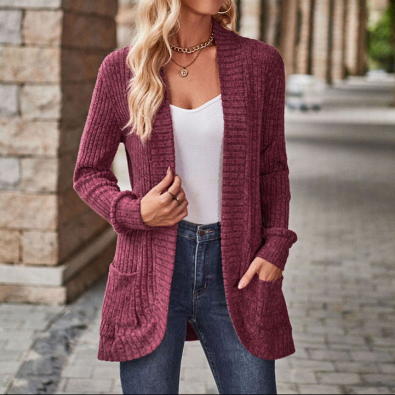 LUCILLE - Cozy Open Front Cardigan
