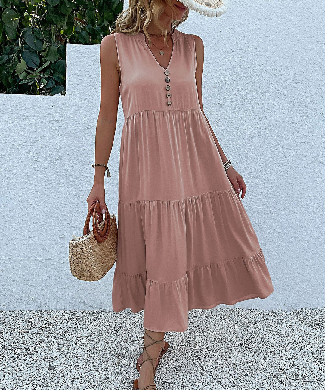 Henriette – Flattering Button Dress for Confidence & Comfort