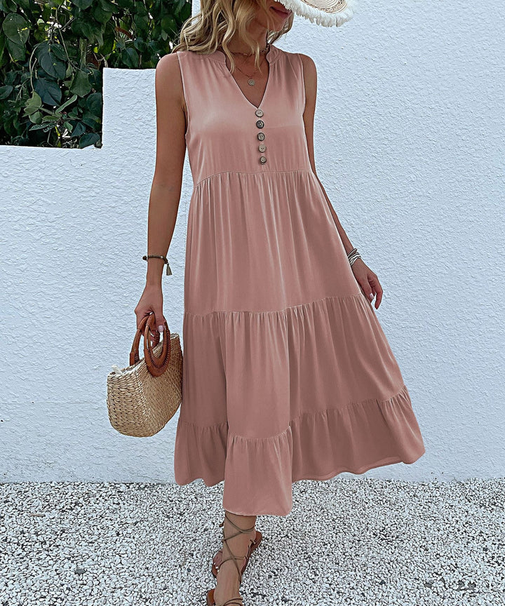 Henriette – Flattering Button Dress for Confidence & Comfort