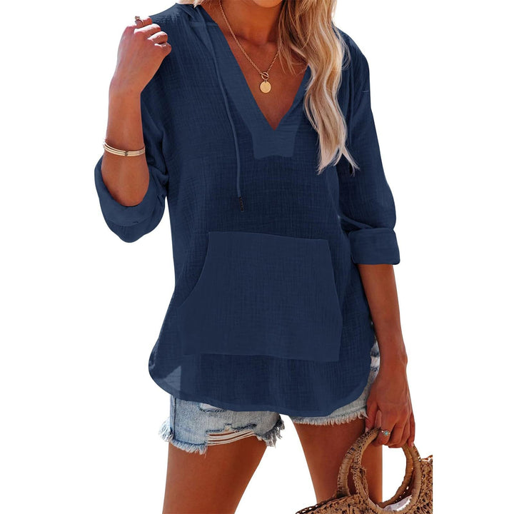 Amara - Cotton-Linen Blend Hooded Sweatshirt