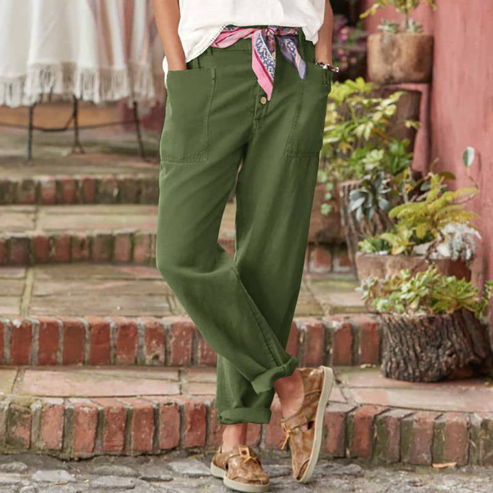 Thea - Chic Cotton Trousers
