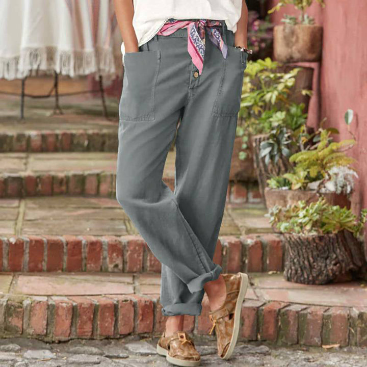 Thea - Chic Cotton Trousers