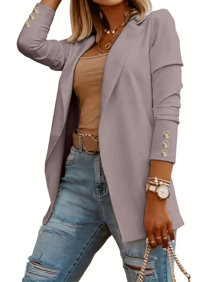 Edina – Casual Long Sleeve Open Front Blazer
