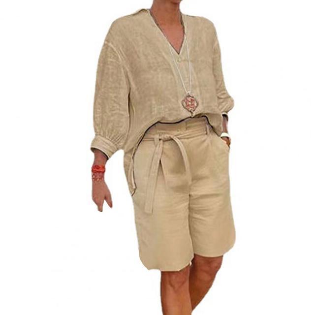 Edina –  Relaxed Two-Piece Set in Cotton-Linen