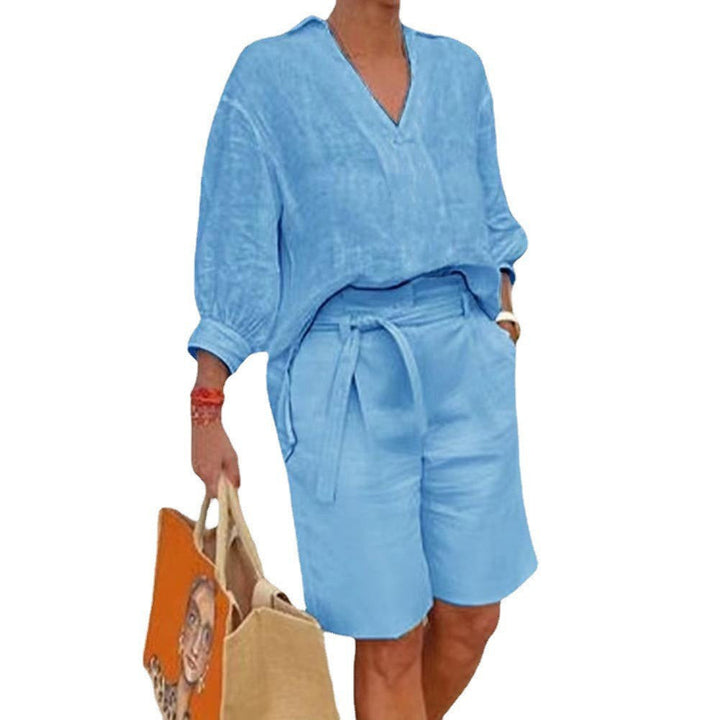 Edina –  Relaxed Two-Piece Set in Cotton-Linen