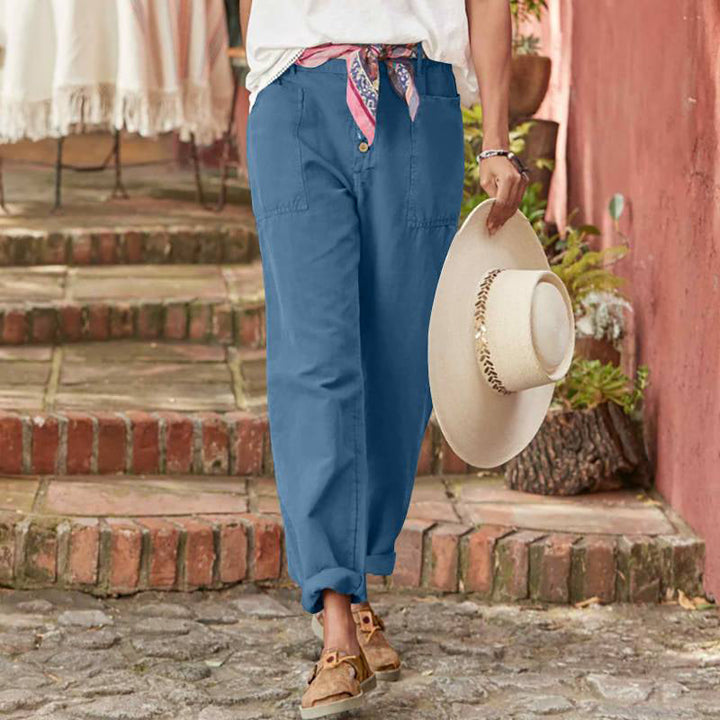 Thea - Chic Cotton Trousers