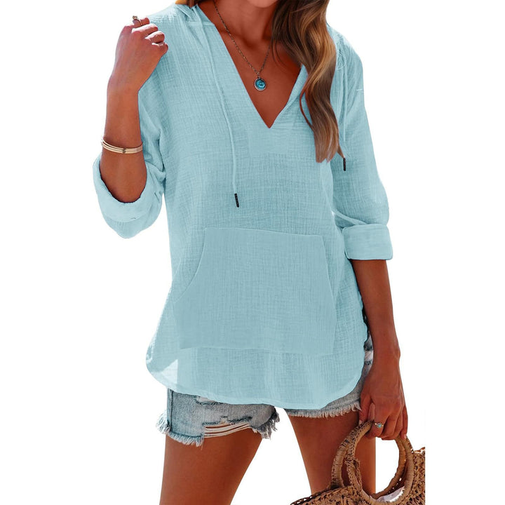 Amara - Cotton-Linen Blend Hooded Sweatshirt