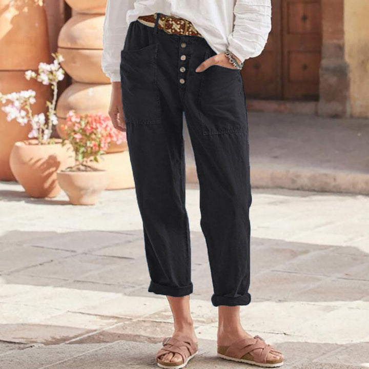 Thea - Chic Cotton Trousers