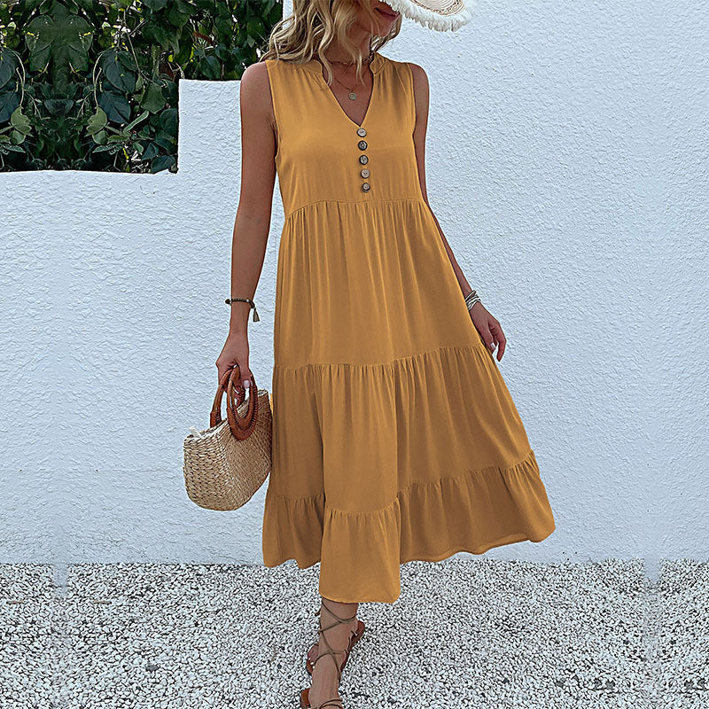 Henriette – Flattering Button Dress for Confidence & Comfort