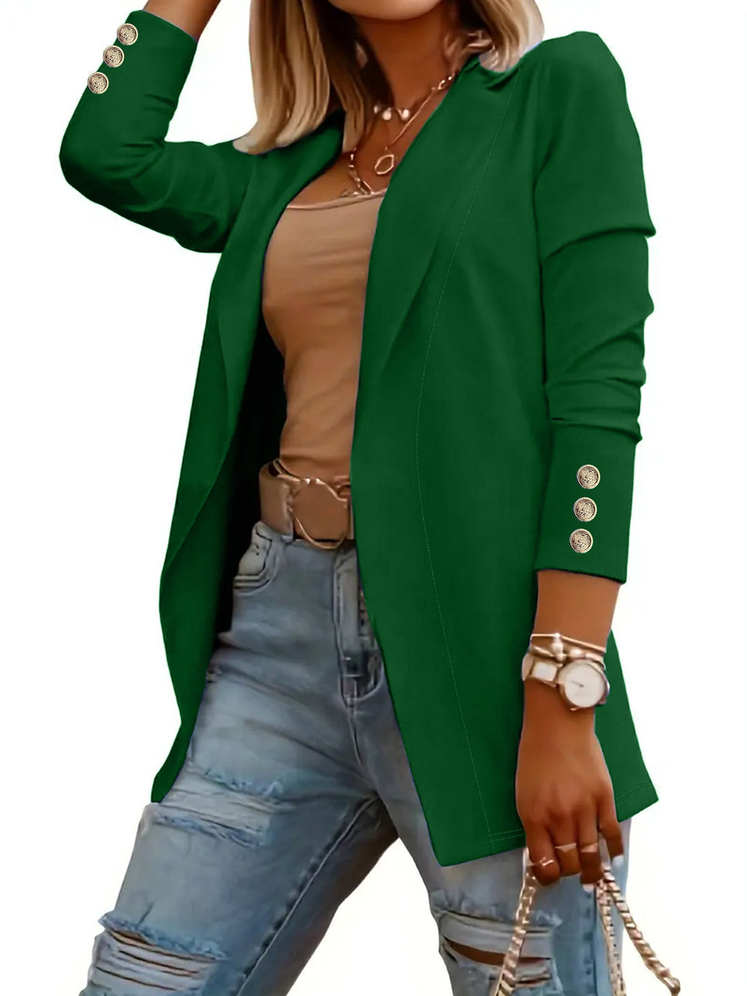 Edina – Casual Long Sleeve Open Front Blazer