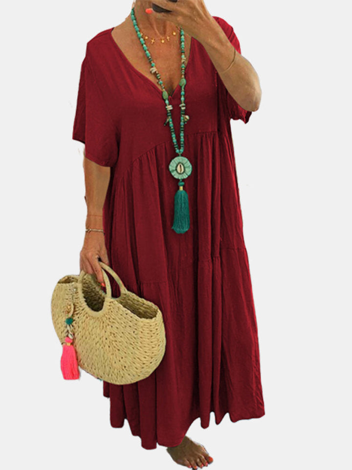 Linnea – Flattering Ruffle Maxi Dress
