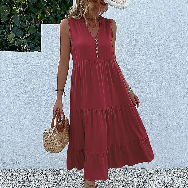Henriette – Flattering Button Dress for Confidence & Comfort