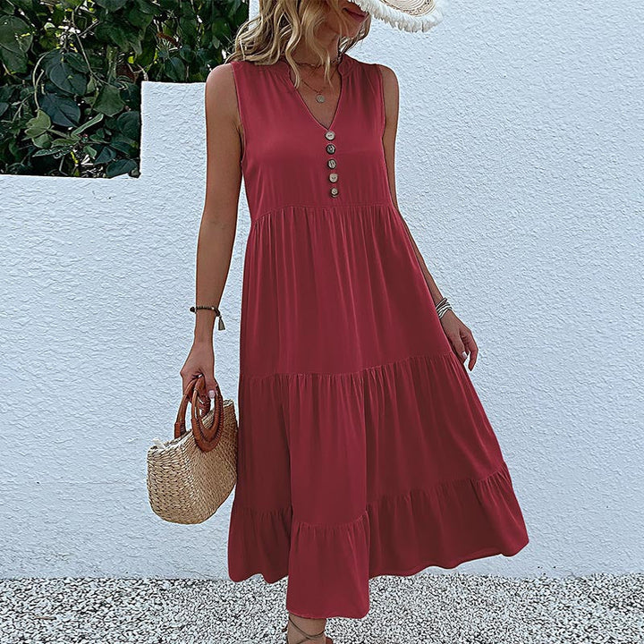 Henriette – Flattering Button Dress for Confidence & Comfort