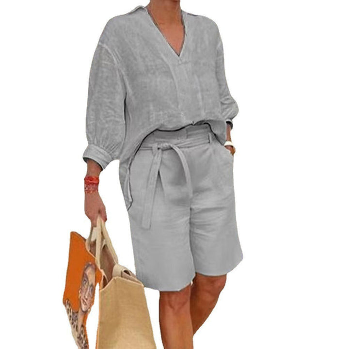 Edina –  Relaxed Two-Piece Set in Cotton-Linen