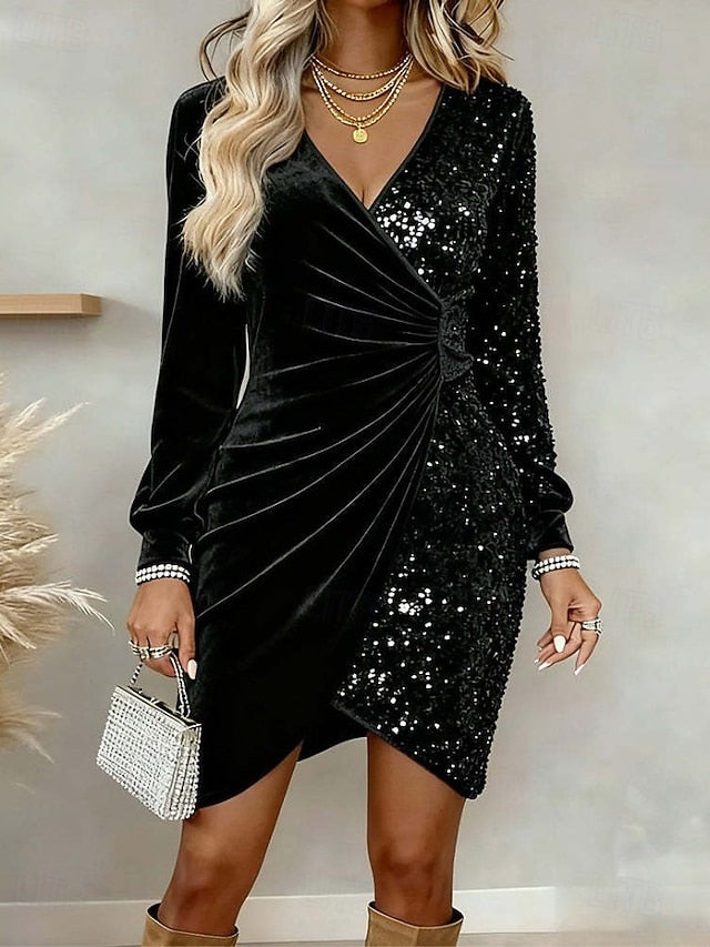 Odessa - Velvet Sequin Dress