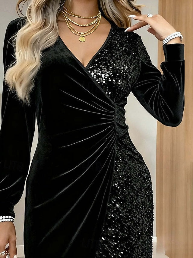 Odessa - Velvet Sequin Dress
