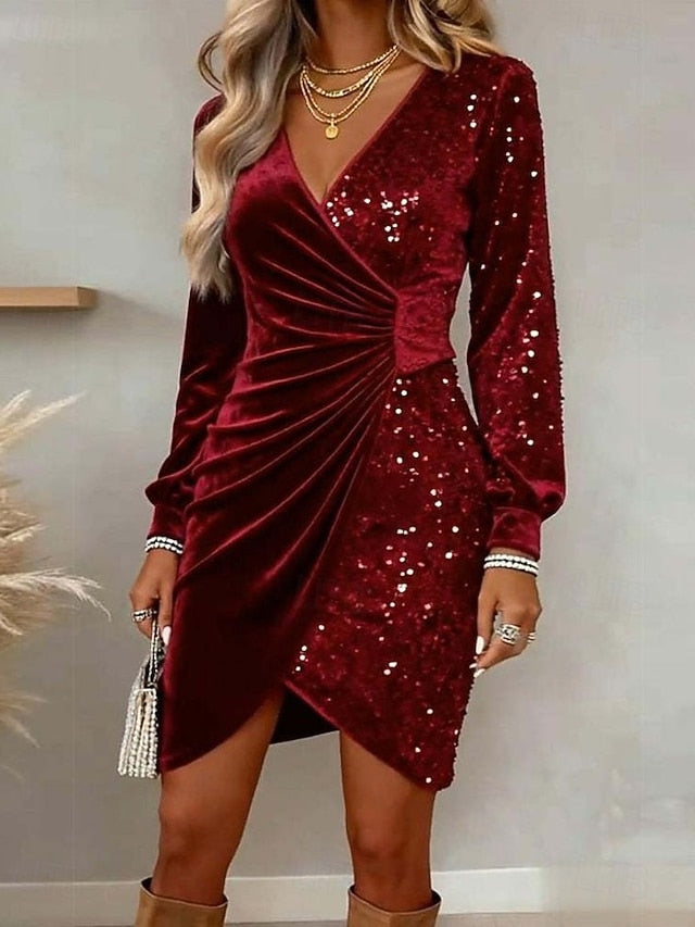 Odessa - Velvet Sequin Dress