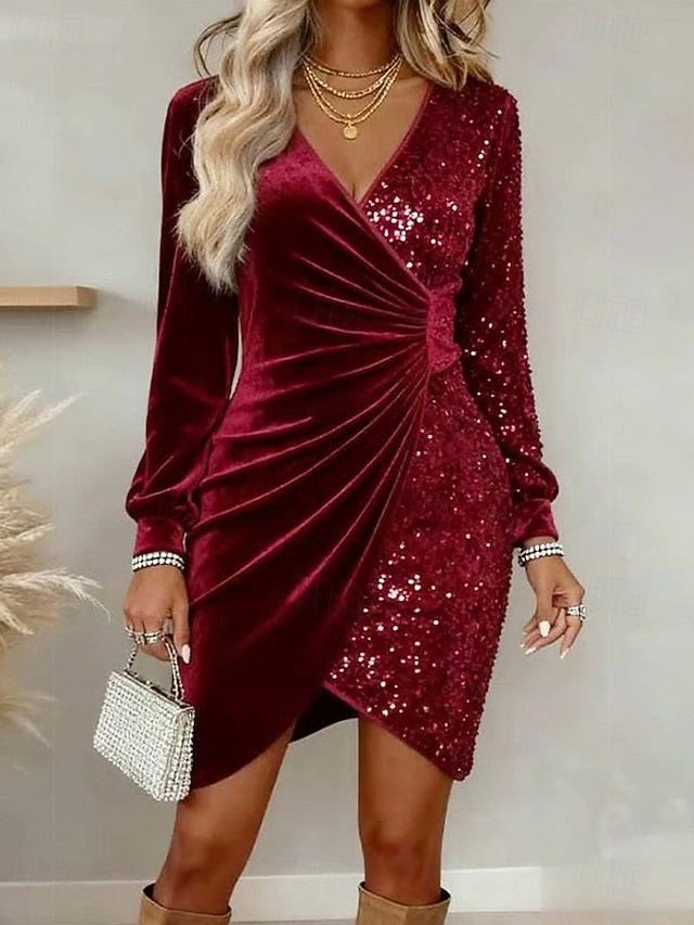 Odessa - Velvet Sequin Dress
