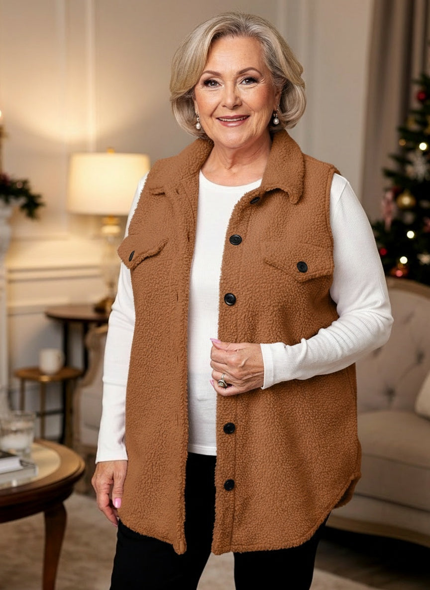 SOPHIE -Cozy Sherpa Vest Jacket