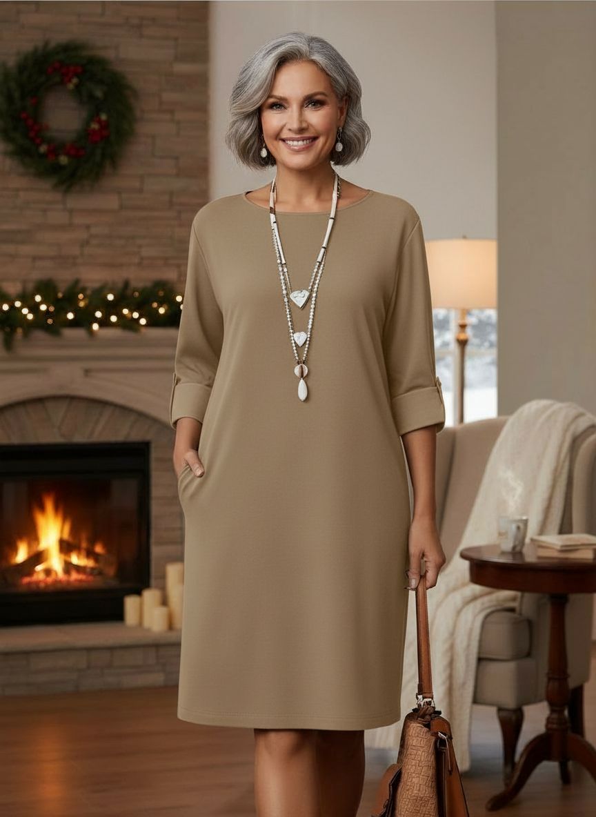 Lurielle - Stylish Belly Covering Dress