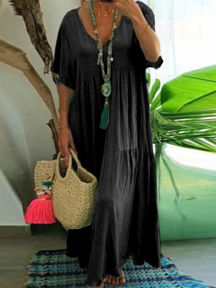 Linnea – Flattering Ruffle Maxi Dress