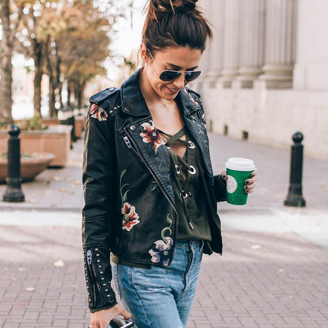 Niki | Black Floral Night Jacket