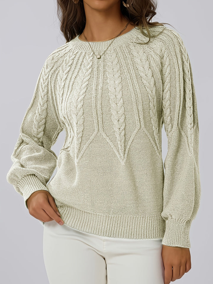 Harper – Cable Knit Crew Neck Sweater