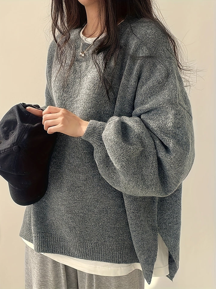 Enisa - Crew Neck Long Sleeve Sweater