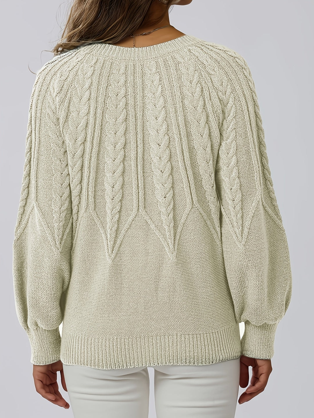 Harper – Cable Knit Crew Neck Sweater