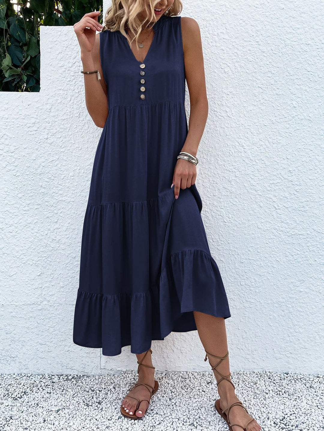 Henriette – Flattering Button Dress for Confidence & Comfort