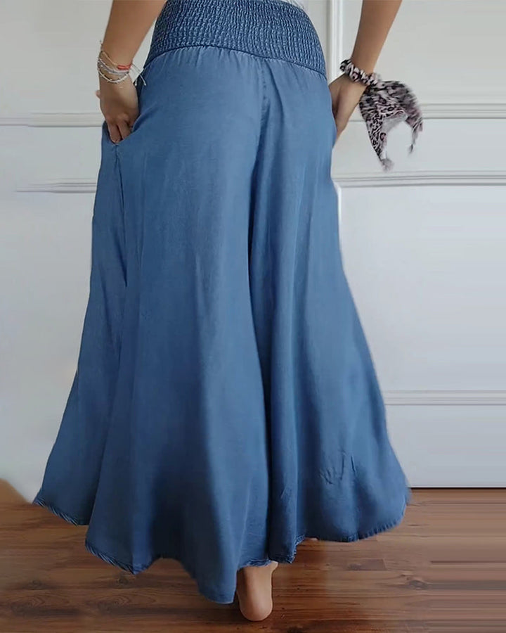 Helen - High Elastic Waist Wide Leg Trouser