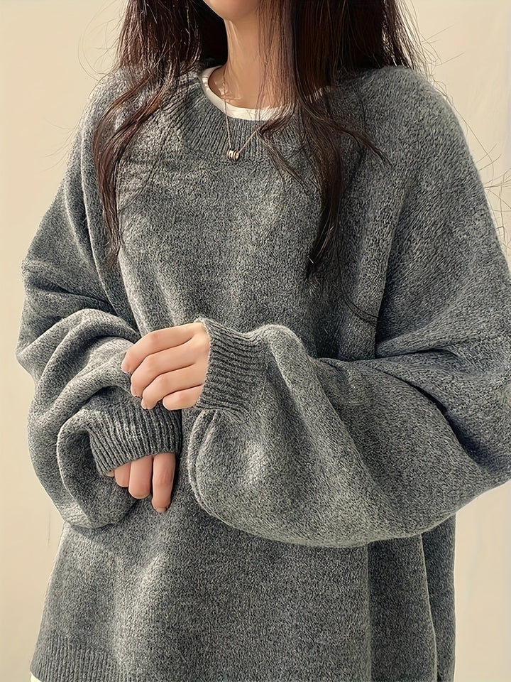 Enisa - Crew Neck Long Sleeve Sweater