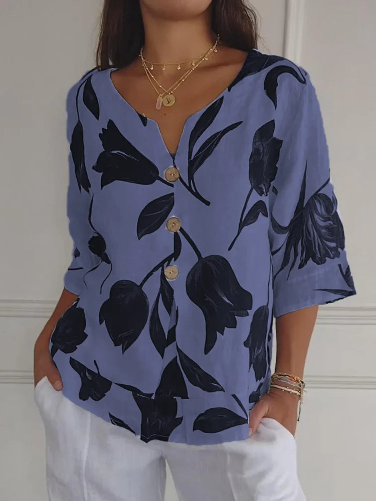 Kim – Stylish Blouse with Buttons